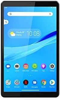 Lenovo Tab M8 Tablet, HD Android Tablet, Quad-Core Processor, 2GHz, 32GB Storage, Full Metal Cover, Long Battery Life, Android 10 Pie, Slate Black