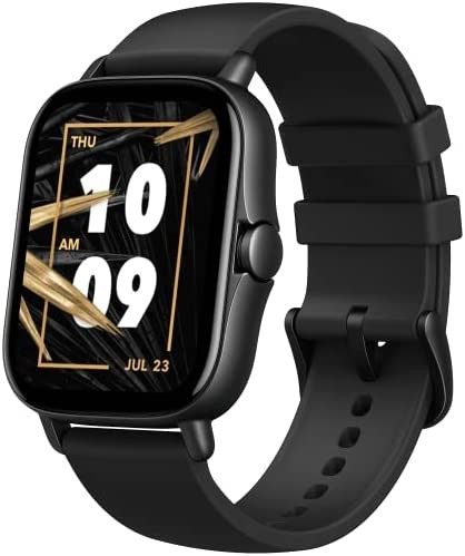Amazfit GTS 2e Smart Watch for Men, Alexa Built-In, Health & Fitness Tracker with GPS, 90 Sports Modes, 14 Day Battery Life, Blood Oxygen Heart Rate Sleep Monitoring, 5 ATM Water Resistant, Black
